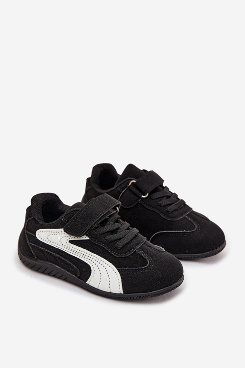 Дитяче Спортивне Взуття З Липучкою Чорно-Біле Perrin