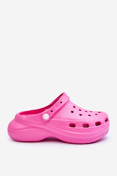 Жіночі поролонові тапочки Crocs Темно-рожеві Coline