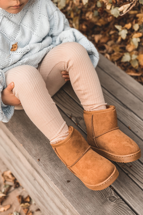 Дитячі зимові черевики для розминки хакі губі