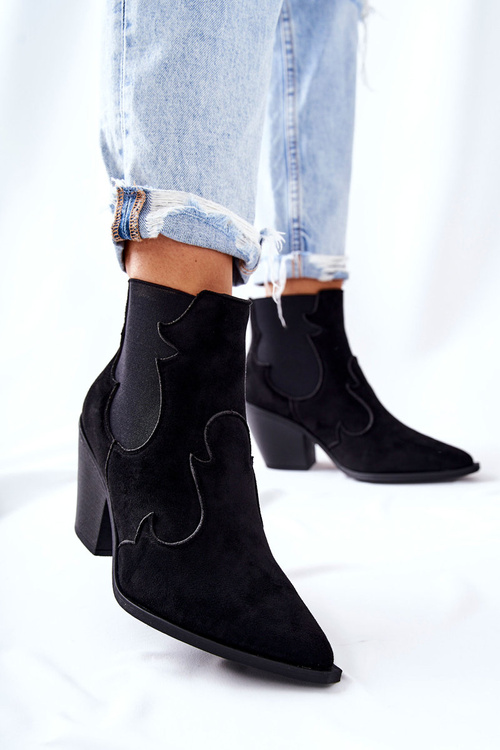 Чорні замшеві чоботи Maurelle на плоскій підошві