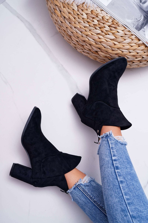 Чоботи жіночі на підборах Sergio Leone чорні BT525