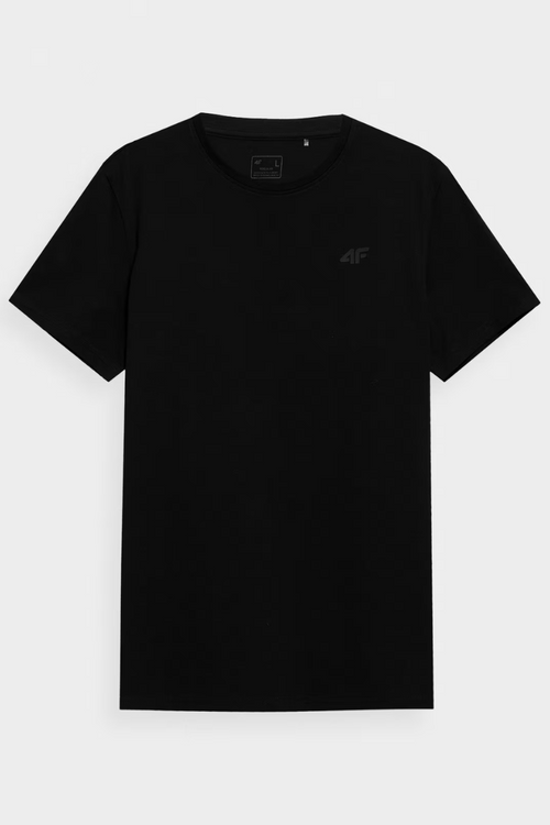 Жіноча гладка футболка з логотипом чорна 4F 4FWMM00TTSHF1845-20S