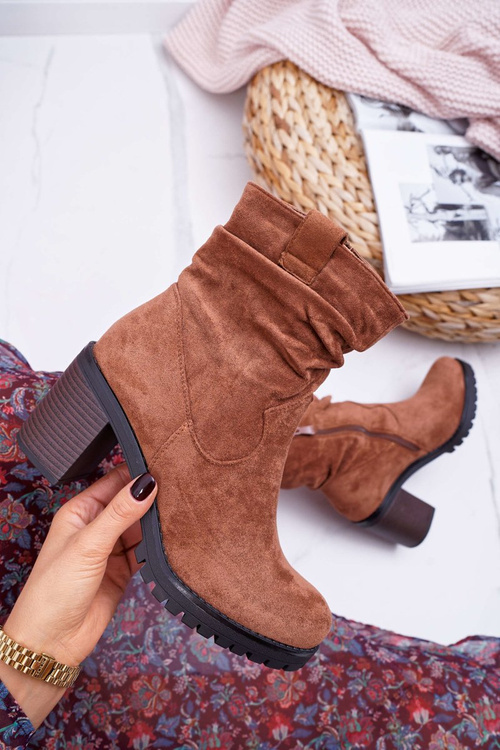 Жіночі чоботи на шпильці Camel Suede Celma