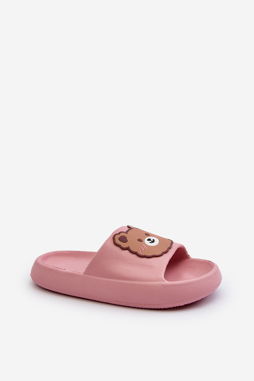 Дитячі легкі тапочки з плюшевим ведмедиком Pink Lindeheta
