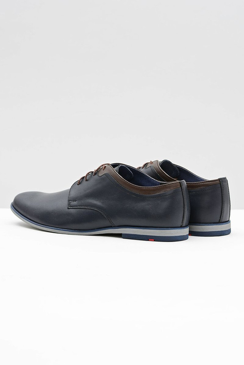 Чоловічі темно-сині шкіряні напівчоботи Gianni