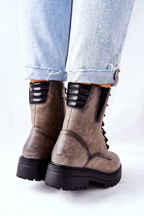 Робочі черевики розминка Sergio Leone сірі TR756