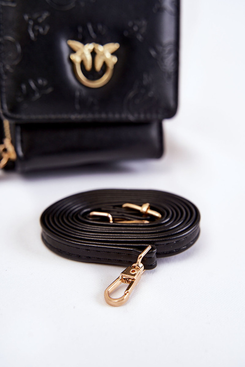 Модна сумочка гаманець 2в1 з тисненням Black Savano