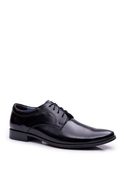 Чоловічі елегантні шкіряні туфлі Bednarek Lacquered Black Gaspare