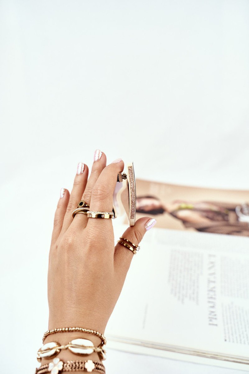 Чорні бежеві жіночі сонцезахисні окуляри Prius PR-V26 Brown Glass Glitter