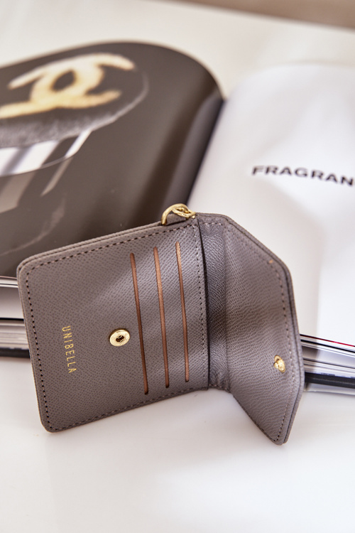 Чохол Для Карт З Золотою Брелоком Еко Шкіра Сірий Iritinme