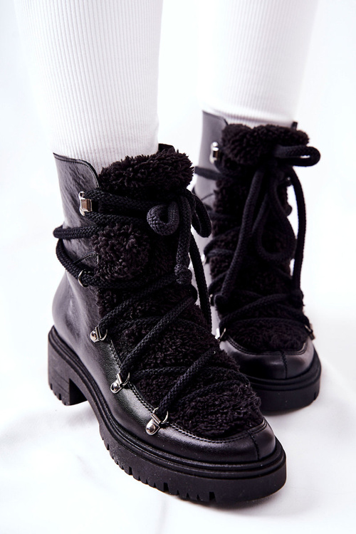 Шкіряні черевики Trapper Tied Lewski Black 3116