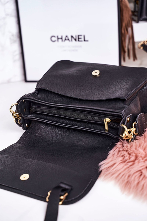 Жіноча сумка-месенджер зі знімним ремінцем LAURA BIAGGI чорного кольору