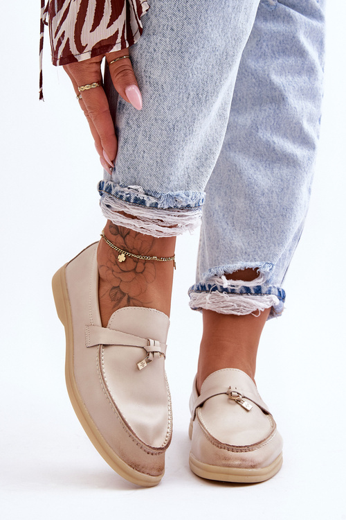 Жіночі класичні мокасини бежеві Cortez