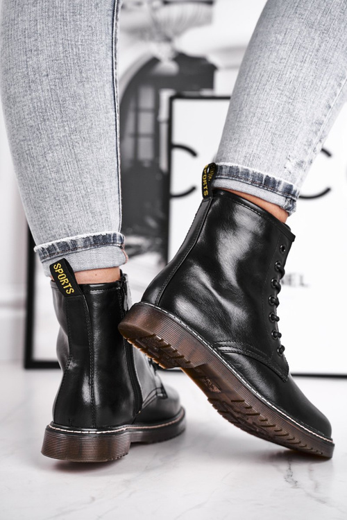 Чоботи жіночі на плоскому ходу чорні Marita