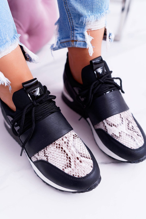 Спортивні жіночі чорні туфлі Snake Elanco