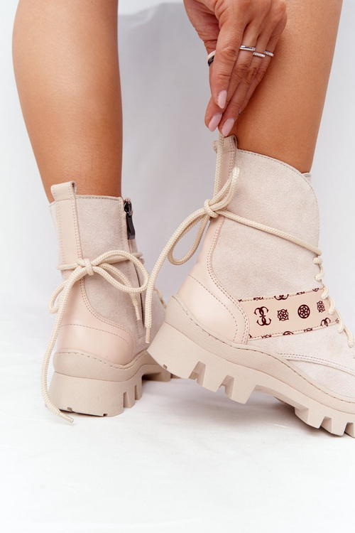 Жіночі замшеві черевики Lewski Shoes 2942-0 світло-бежевий