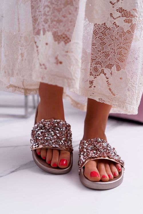 Жіночі шльопанці Pink Gold Glamour