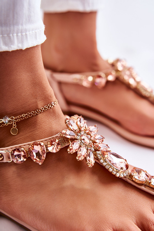 Комфортні жіночі босоніжки шльопанці з орнаментом Рожевий Briven