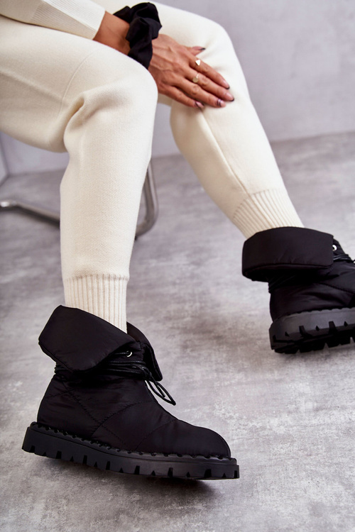 Чоботи жіночі утеплені Black Emelie
