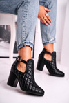 Чоботи жіночі на високому каблуці з вирізами Black Dreams