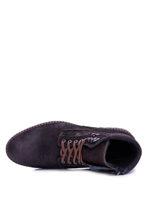 Чорні шкіряні утеплені чоловічі черевики Grigor Neex