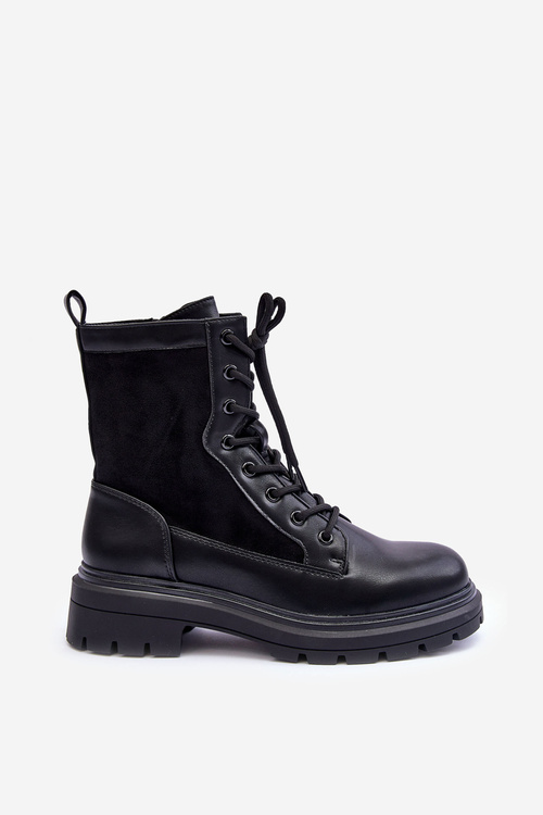 Жіночі шкіряні ботильйони чорного кольору Faustina