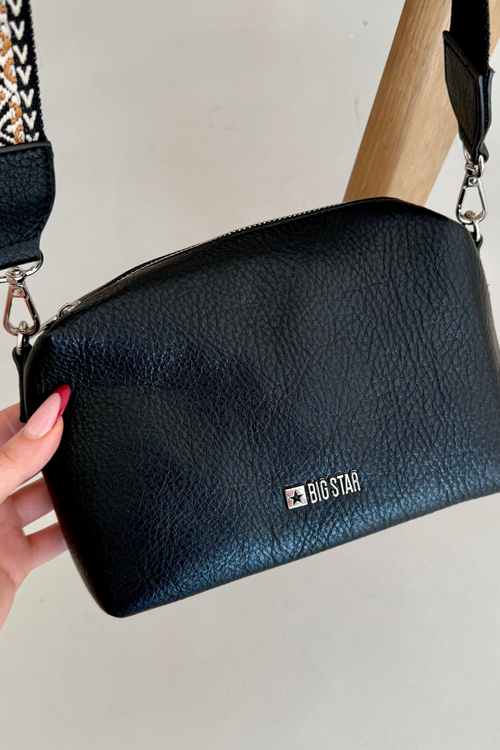Маленька Сумка З Декоративним Ремінцем Big Star OO574091 Чорна