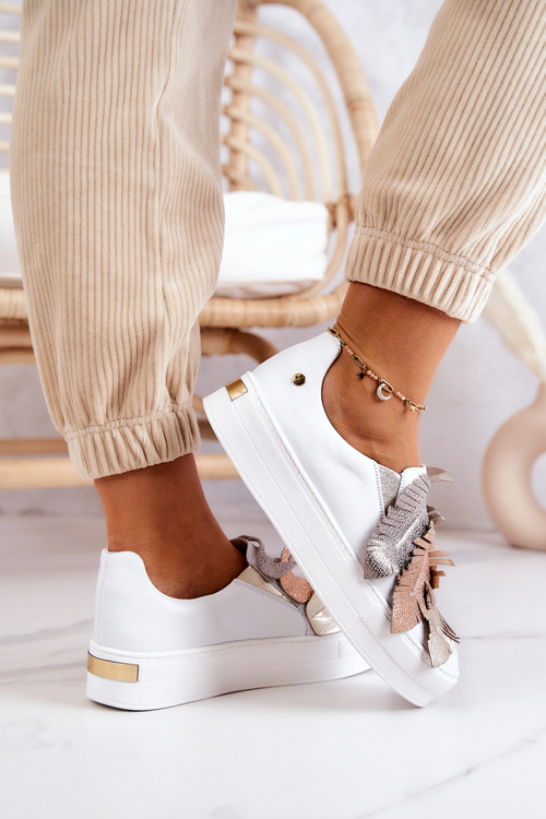 Жіночі шкіряні кросівки Maciejka 05488-11 Білі