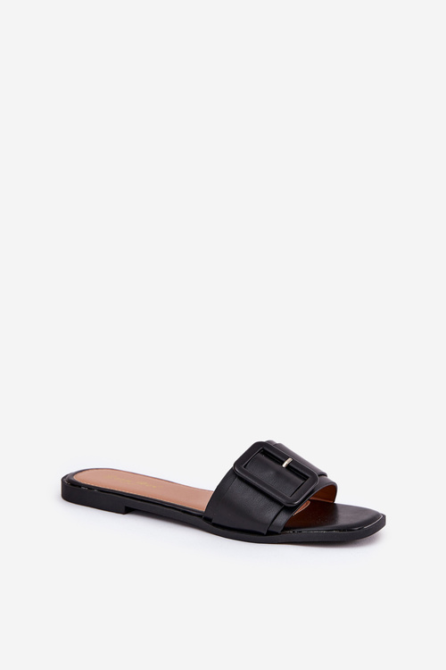 Плоскі Жіночі Сандалі Еко Шкіра З Пряжкою Золоті Bamma