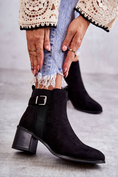 Замшеві чоботи на поштині Black Vannes