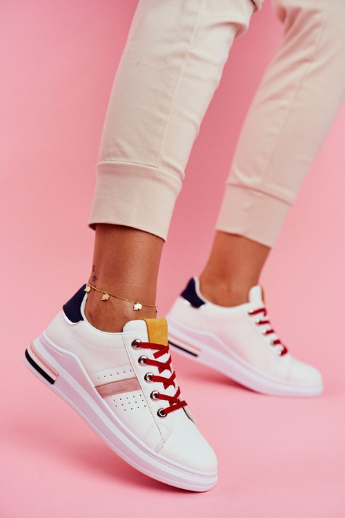 Жіноче спортивне взуття білого темно-синього кольору Mirra