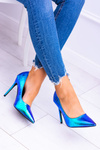 Черевики Lu Boo Petrol Iridescent Mylenn на шпильці