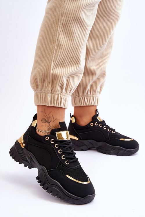 Класичні кросівки на платформі чорні Need It