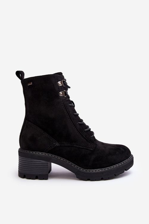 Чорні жіночі ботильйони на низьких підборах від Adinail