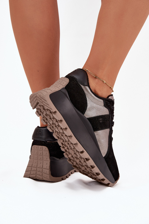 Жіночі Замшеві Кросівки З Утепленням На Платформі Big Star OO274A217 HI-POLY SYSTEM Чорні