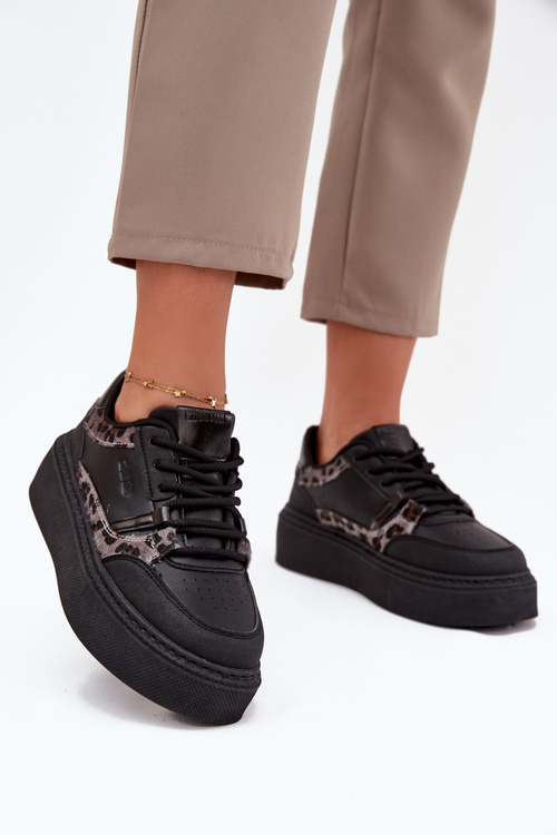 Жіночі Кросівки На Платформі Big Star SS274358 Пантера Чорні