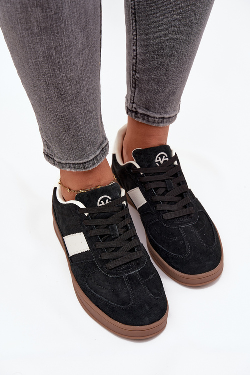 Замшеві жіночі кросівки Vinceza 14029 Чорні