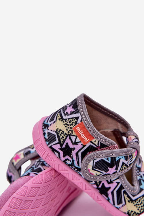 Тапочки Milami Дитячі На Велкро Сірі-Рожеві Jasimrra