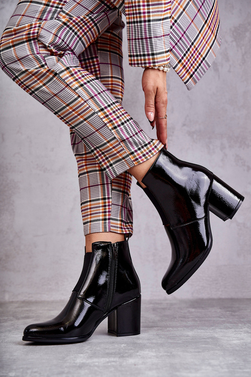 Класичні лаковані чоботи La.Fi 260035B-LA Чорні