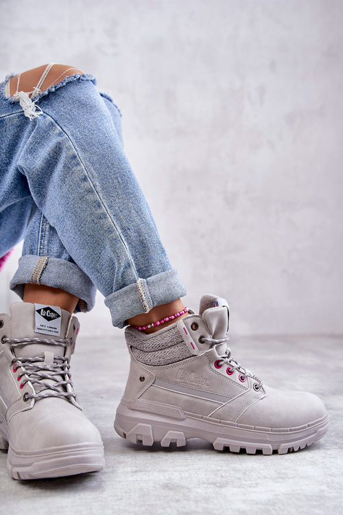 Жіночі теплі черевики Lee Cooper LCJ-22-01-1373 сірі