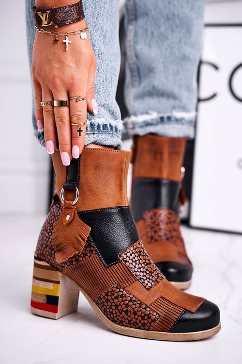 Чоботи жіночі шкіряні Maciejka Camel 04635-29