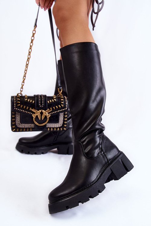 Жіночі шкіряні чоботи Black Caldera