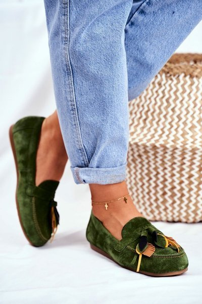 Жіночі лофери Maciejka Leather Green 04494-09/00-5