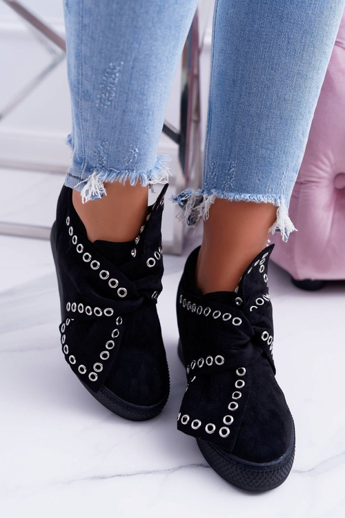 Жіночі кросівки котурні LU BOO Black Margo