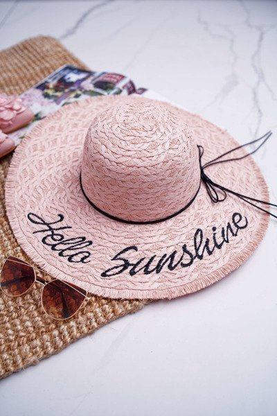 Плетений капелюх BRUNO ROSSI Hello Sunshine Pink