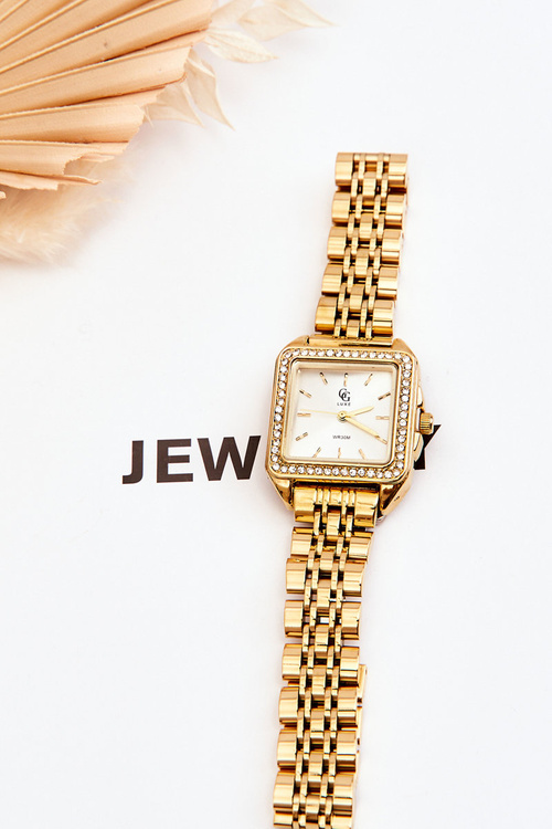 Жіночий водонепроникний годинник GG Luxe Gold Zirconia