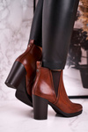 Жіночі утеплені ботильйони Sergio Leone Brown BT311