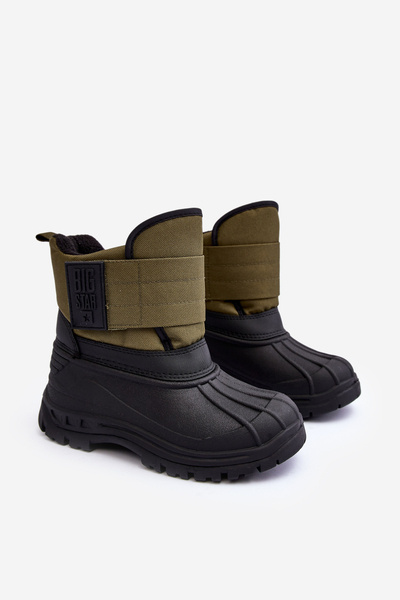 Дитячі черевики  з флісовою підкладкою хакі MM374123