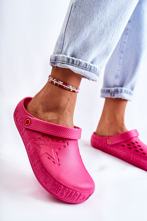 Жіночі світлі тапочки Big Star II275007 Фуксія