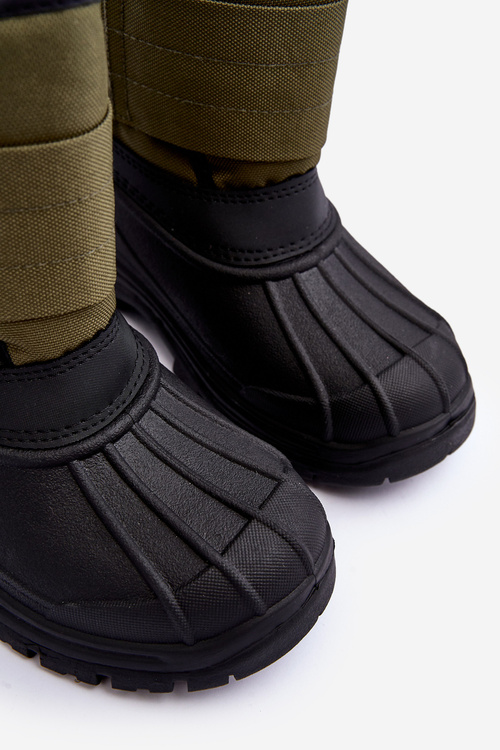 Дитячі черевики з флісовою підкладкою хакі MM374123